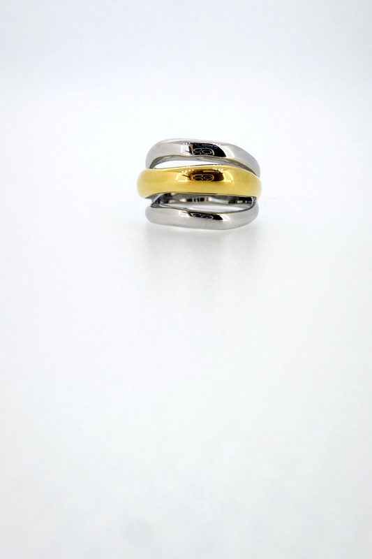 Anello tre fasce in acciaio