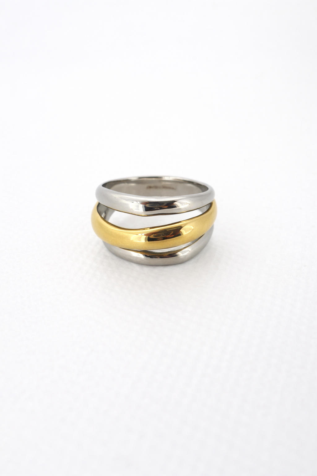 Anello tre fasce in acciaio