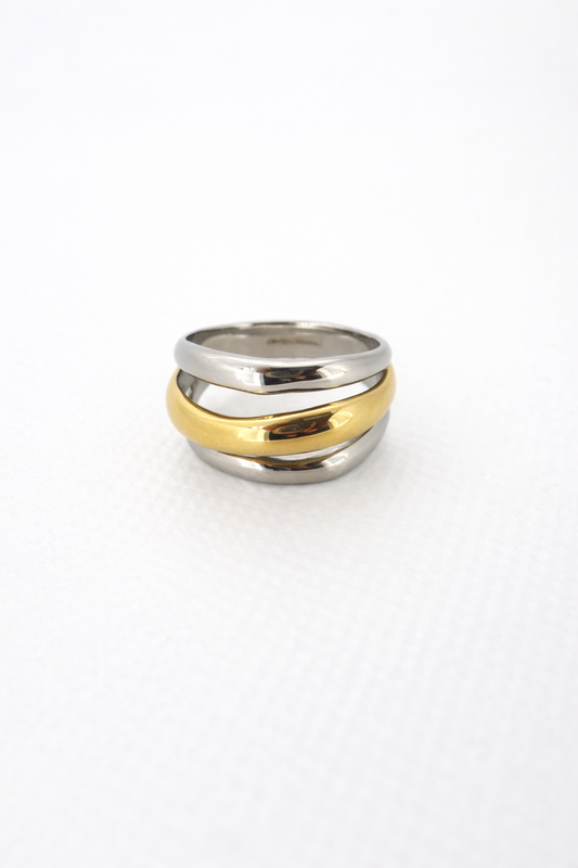 Anello tre fasce in acciaio