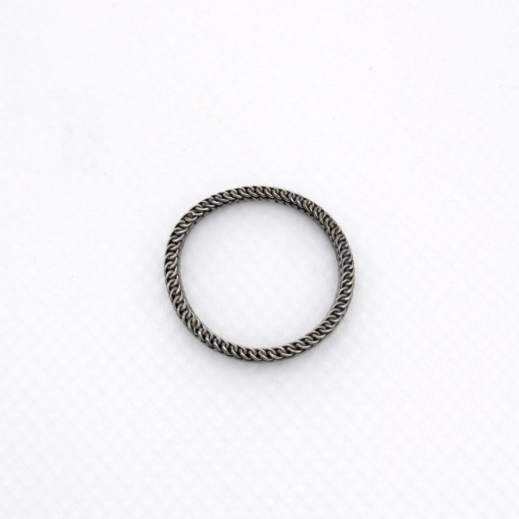 Anello maglia Milanese in acciaio