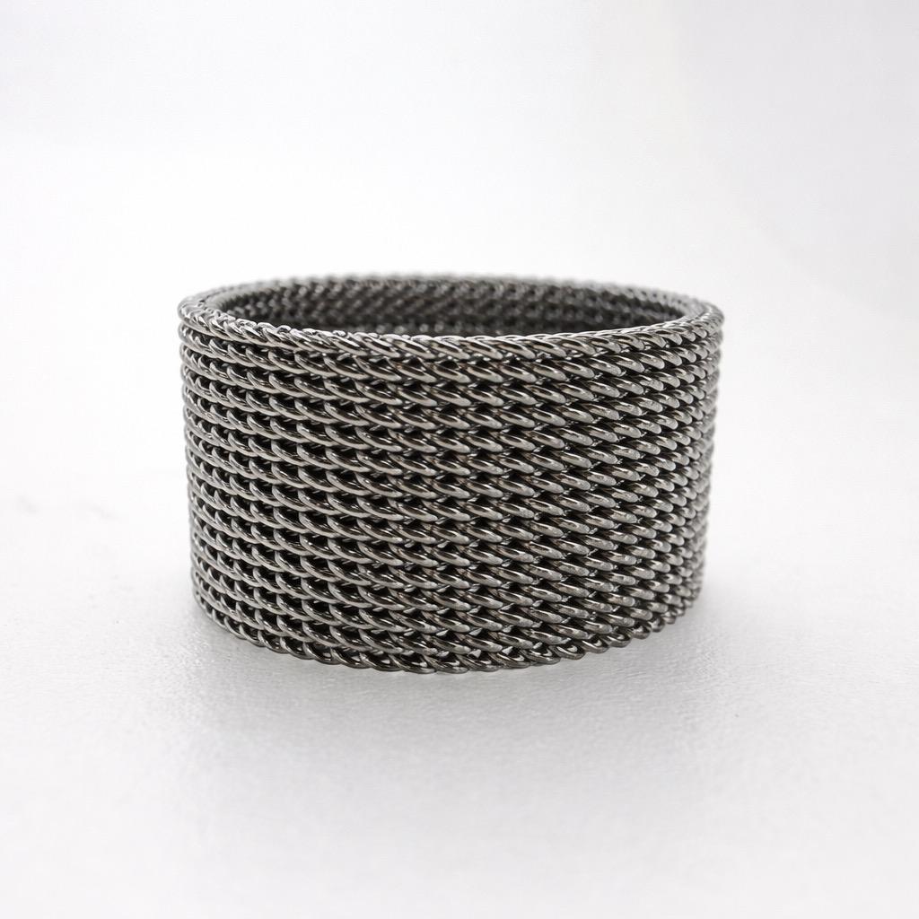 Anello maglia Milanese in acciaio