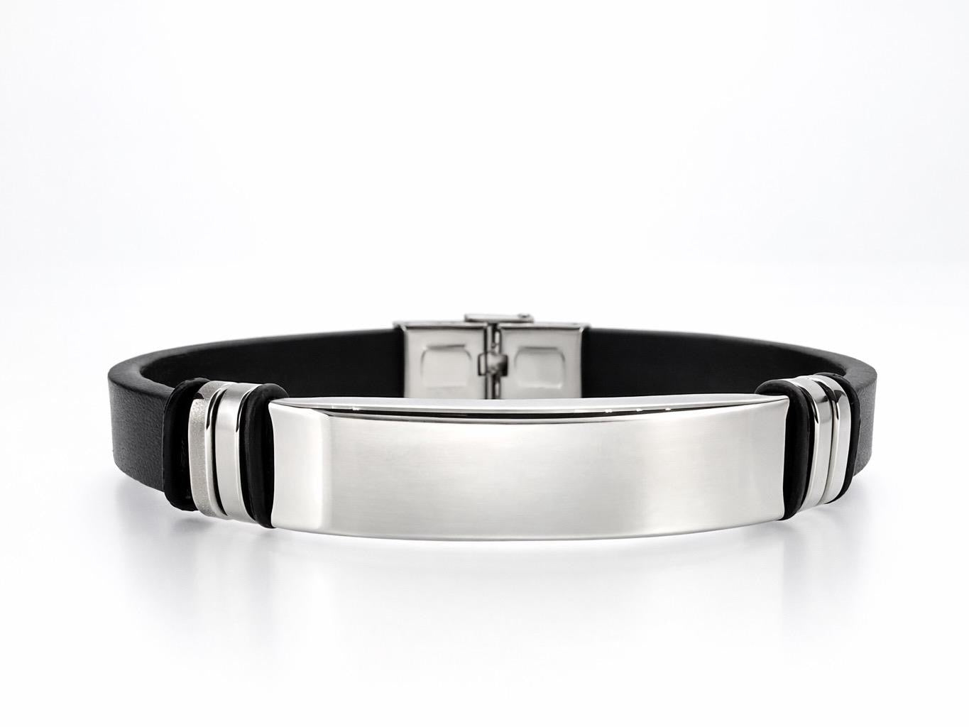 Bracciale uomo in acciaio inox  personalizzabile