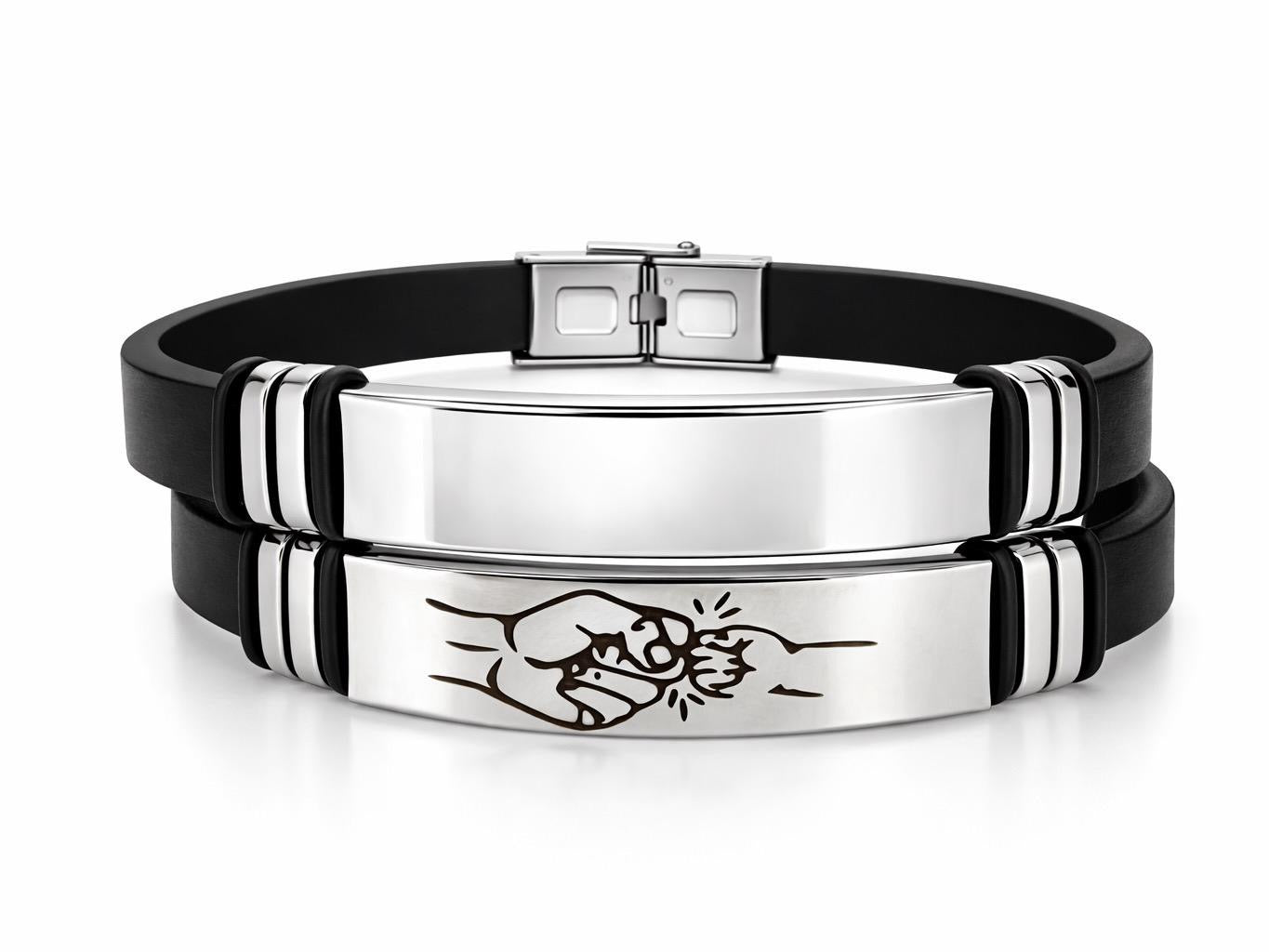 Bracciale uomo in acciaio inox  personalizzabile