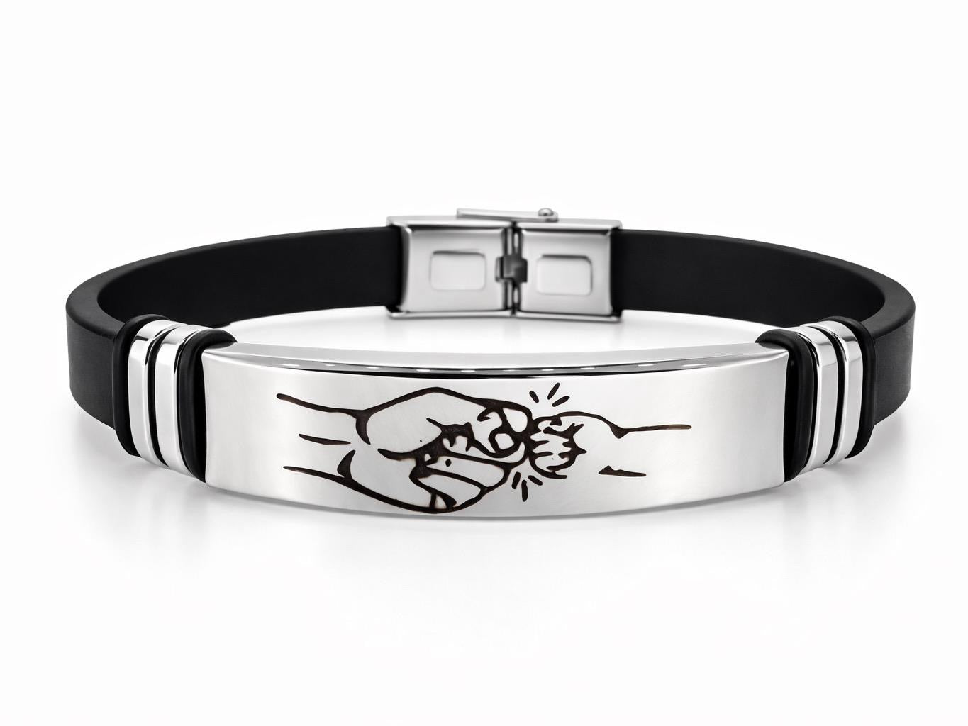 Bracciale uomo in acciaio inox  personalizzabile