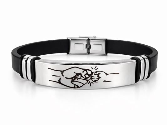 Bracciale uomo in acciaio inox  personalizzabile