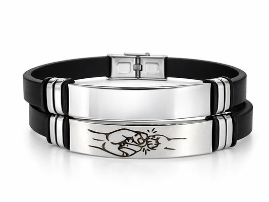 Bracciale uomo in acciaio inox  personalizzabile