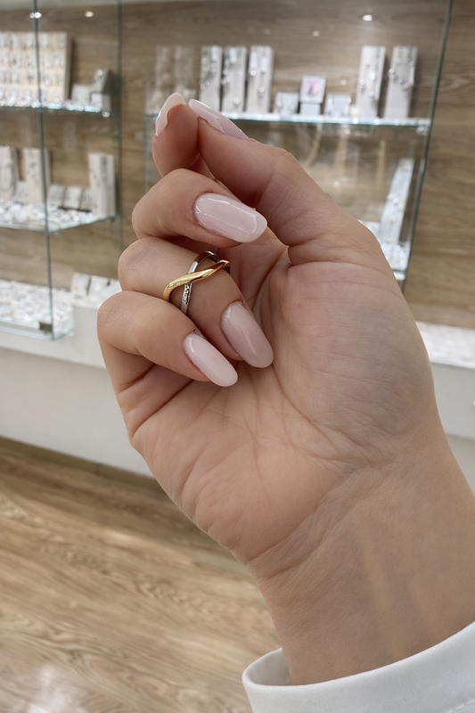 Anello fascia intrecciata
