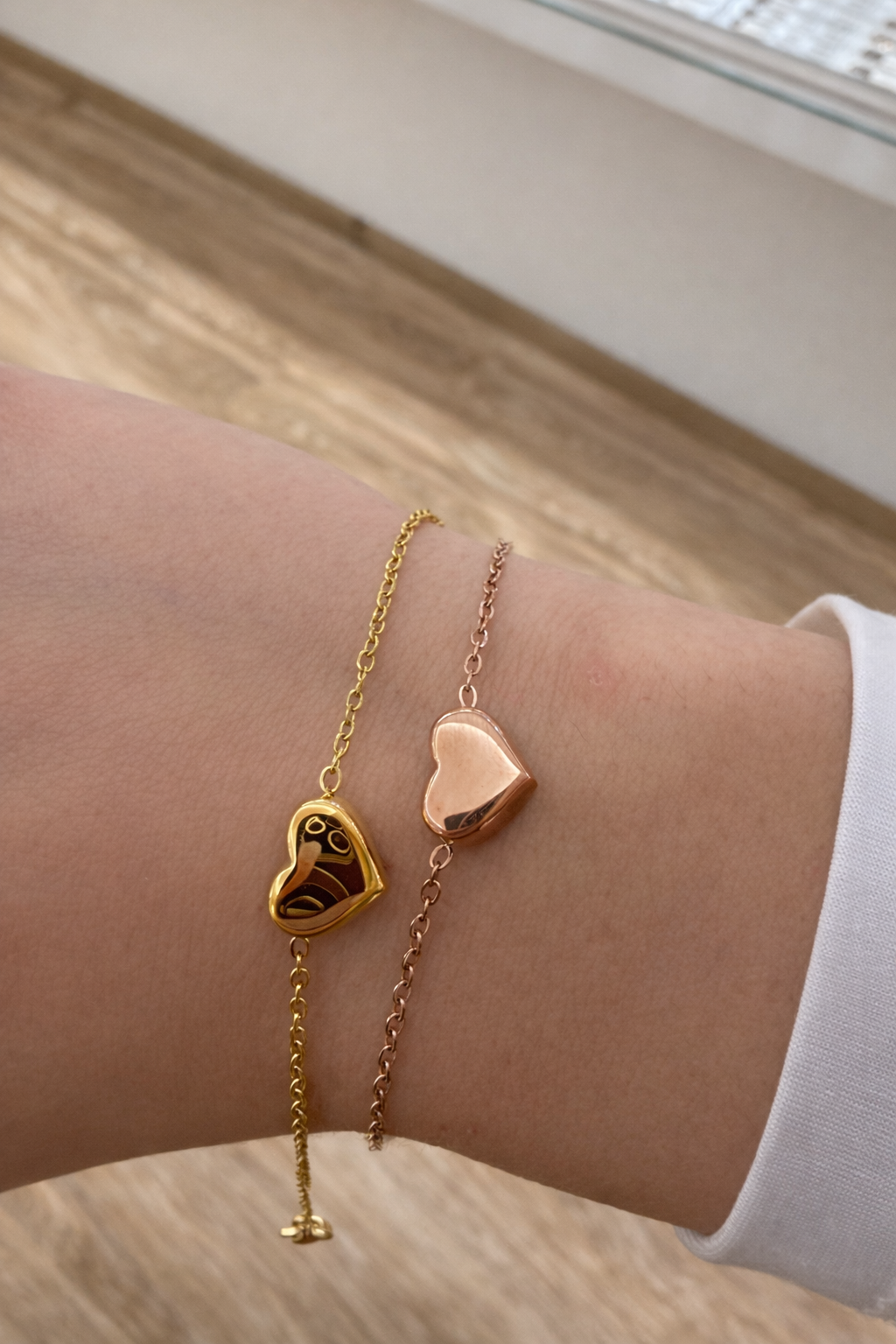 Bracciale cuore unico in acciaio inox