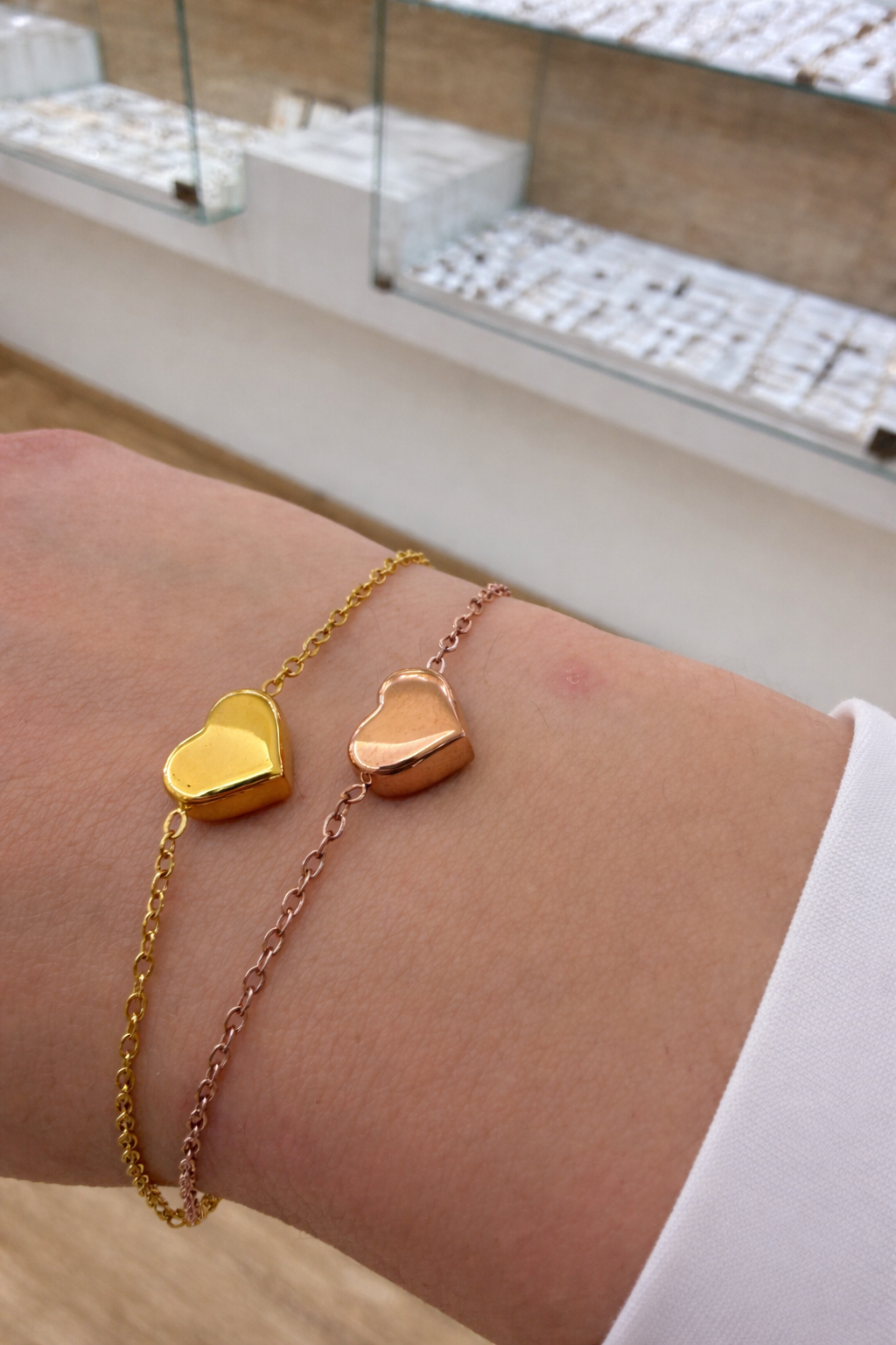 Bracciale cuore unico in acciaio inox