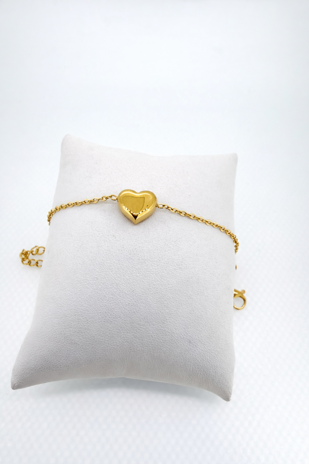 Bracciale cuore unico in acciaio inox