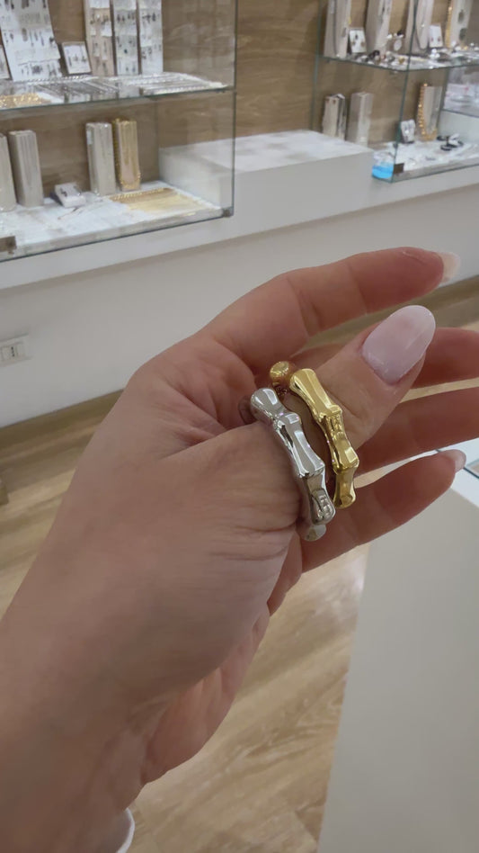 Orecchini bambù in acciaio inox